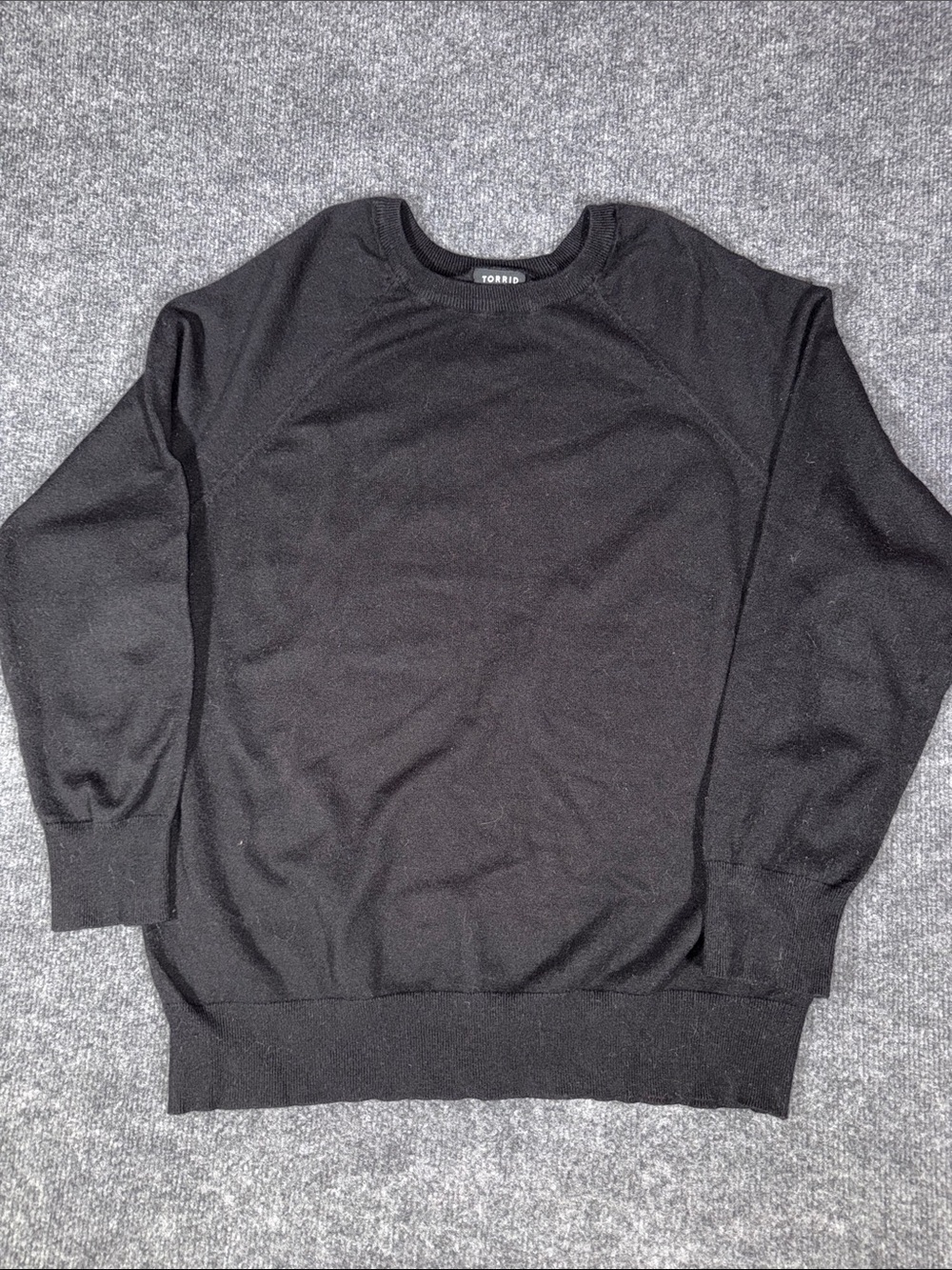 Torrid Women's Size 2 Black Crew Neck Long Sleeve Pullover Sweater